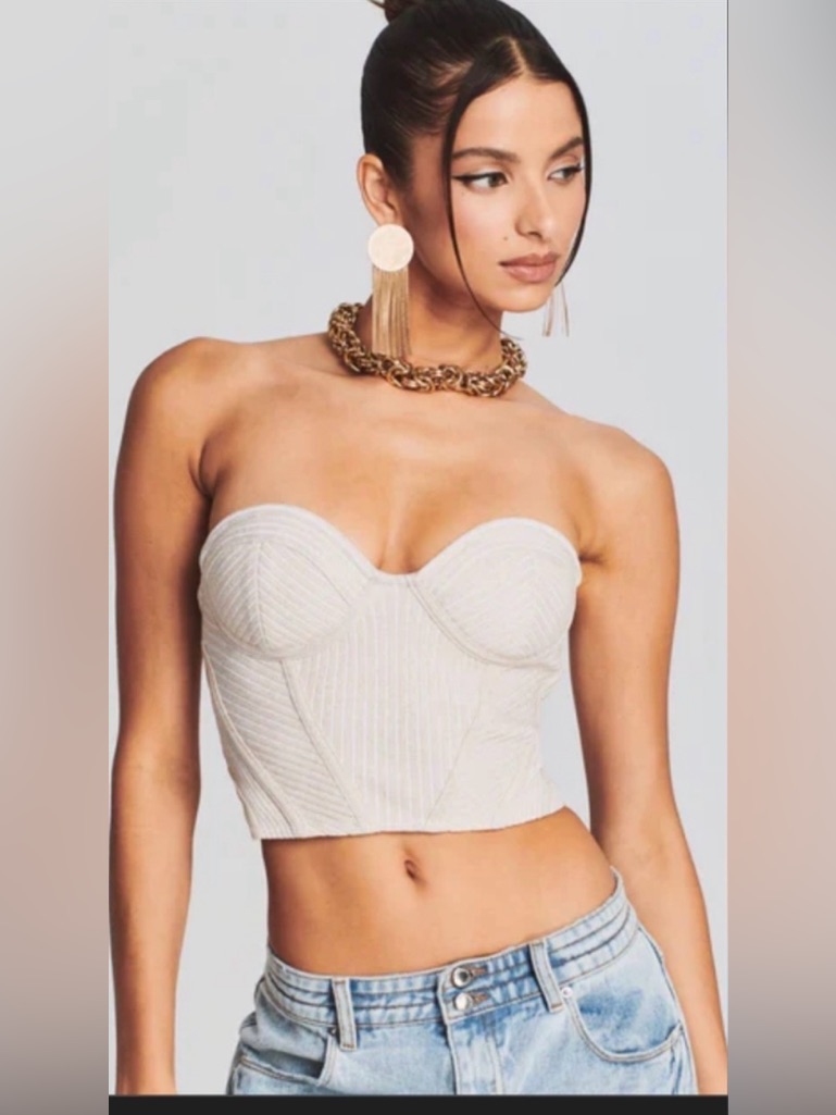 Retrofte Sami Knit Sparkling White Corset Size S